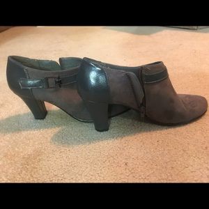 Grey ankle booties